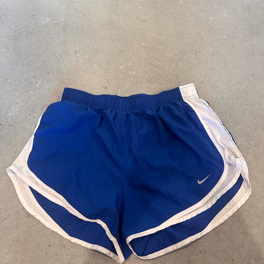 Nike Women's Athletic Shorts in Blue and White